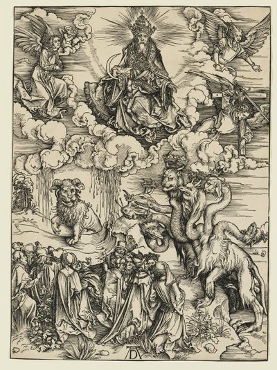 Udyr med to horn som et lam af Albrecht Dürer