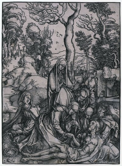 Kristi begrædning, blad 9 i serien »Den store passion« af Albrecht Dürer