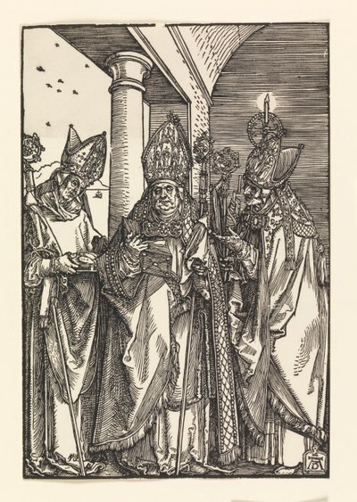 Biskoperne Nicholas, Ulric, Erasmus af Albrecht Dürer