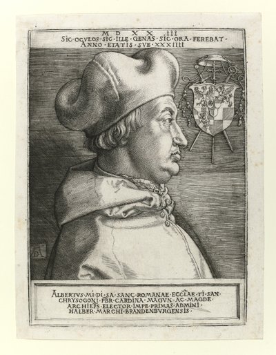 Kardinal Albert af Brandenburg, 1523 af Albrecht Dürer
