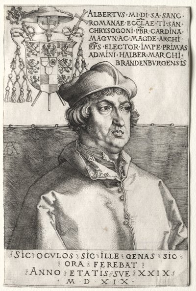 Kardinal Albrecht af Brandenburg – Den lille plade af Albrecht Dürer