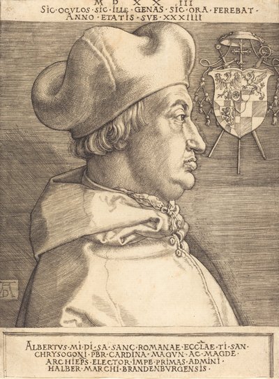Kardinal Albrecht af Brandenburg stor kardinal, 1523. af Albrecht Dürer