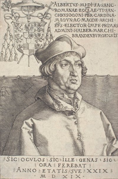 Kardinal Albrecht af Brandenburg Lille kardinal, 1519. af Albrecht Dürer