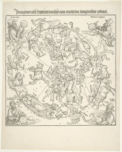 Himmelsk kort over den nordlige himmel af Albrecht Dürer