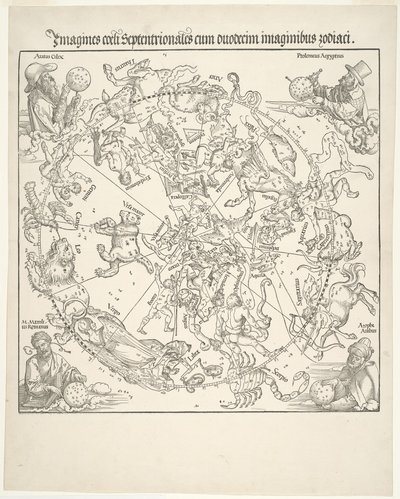 Himmelsk kort over den nordlige himmel af Albrecht Dürer