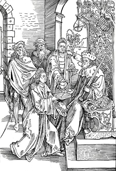Celtes præsenterer sin bog for kurfyrsten af Sachsen, 1501 1906 af Albrecht Dürer