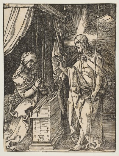 Kristus viser sig for sin mor, fra The Small Passion, ca. 1510. af Albrecht Dürer