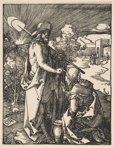 Kristus viser sig for Maria Magdalena, fra Den lille lidenskab, ca. 1510. af Albrecht Dürer