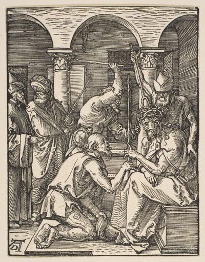 Kristus kronet med torne, fra „Den lille passion“ af Albrecht Dürer