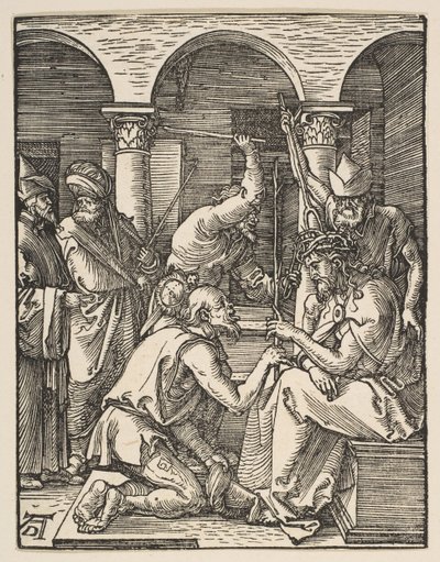 Kristus kronet med torne, fra Den lille lidenskab, ca. 1509. af Albrecht Dürer