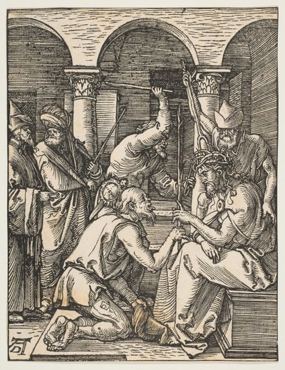 Kristus kronet med torne, fra Den lille lidenskab, ca. 1509. af Albrecht Dürer