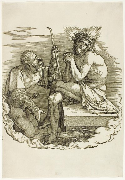 Kristus, sorgens mand, hånet af en soldat, frontispice fra The Large Passion af Albrecht Dürer