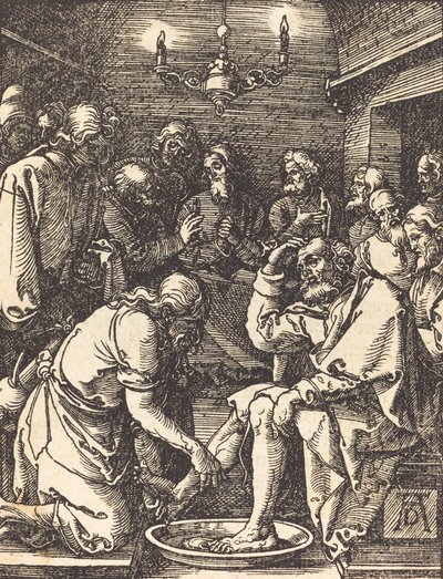 Kristus vasker disciplenes fødder, 15091510. af Albrecht Dürer