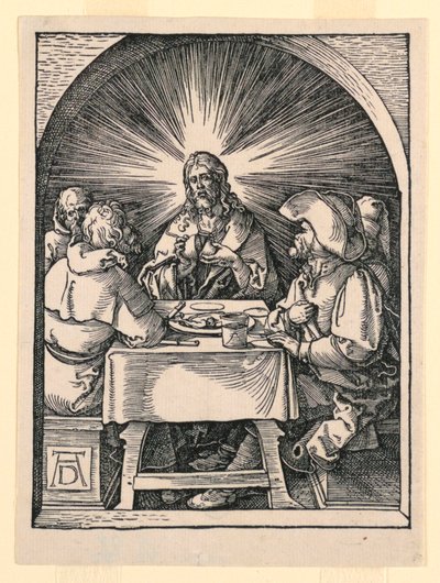 Kristus ved Emmaus fra Little Passion -serien af Albrecht Dürer