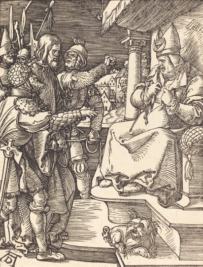 Kristus før Kajfas, sandsynligvis ca. 15091510. af Albrecht Dürer