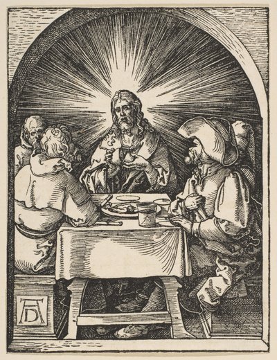 Kristus i Emmaus, fra "Den lille passion" af Albrecht Dürer