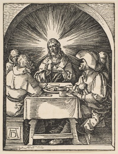 Kristus i Emmaus, fra Den lille lidenskab, ca. 1510. af Albrecht Dürer
