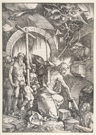 Kristus i limbo, fra Den store lidenskab, udgave 1511.n.d. af Albrecht Dürer