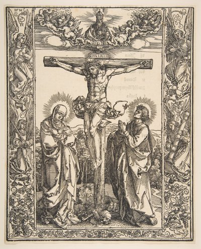 Kristus på korset mellem jomfruen og Johannes, 1516. af Albrecht Dürer