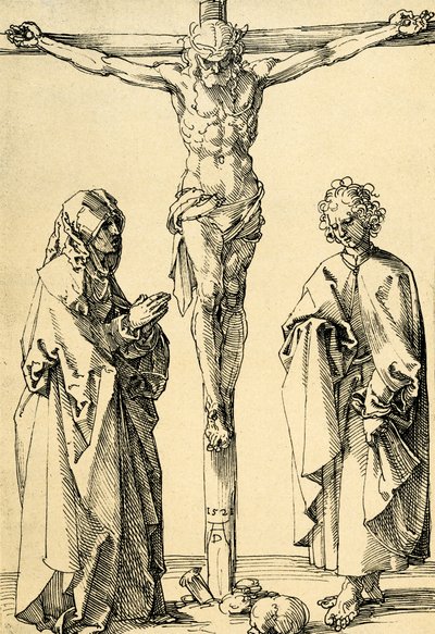 Kristus på korset med Maria og Johannes af Albrecht Dürer