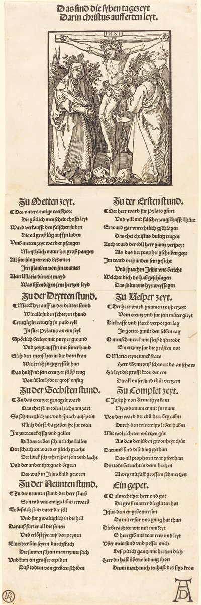 Kristus på korset med Maria og Johannes, 1510. af Albrecht Dürer