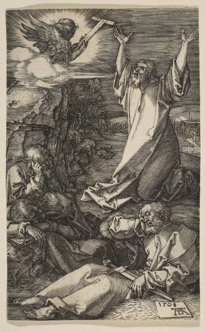 Kristus på Oliebjerget, fra The Passion, 1508. af Albrecht Dürer
