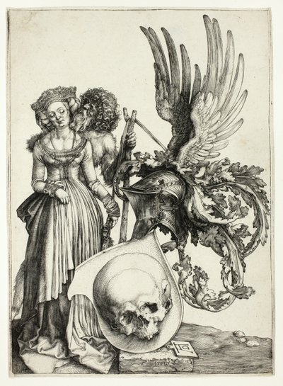 Våbenskjold med kranie af Albrecht Dürer