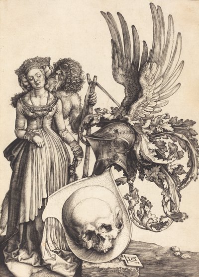 Våbenskjold med kranie, 1503. af Albrecht Dürer