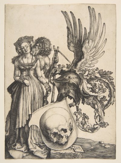 Våbenskjold med kranie, 1503. af Albrecht Dürer