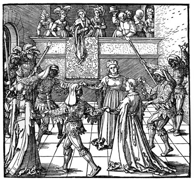 Dance by Torchlight, Augsburg, 1516, 1936 af Albrecht Dürer