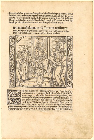 Barnet Daniel afslører Susannas anklagere for retten af Albrecht Dürer