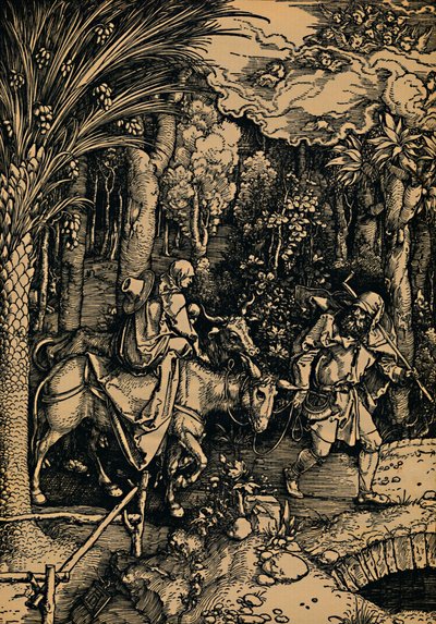 De Flight into Egypt, The Flight into Egypt, 1503-1504. af Albrecht Dürer