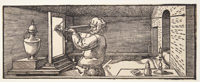 Tegner tegner en vase af Albrecht Dürer