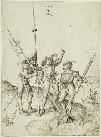 Tre landsknægte af Albrecht Dürer