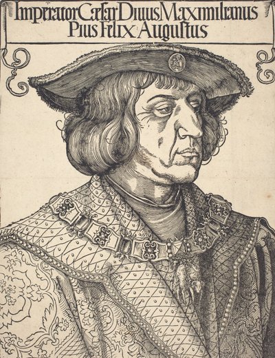 Kejser Maximilian I, ca. 1518. af Albrecht Dürer