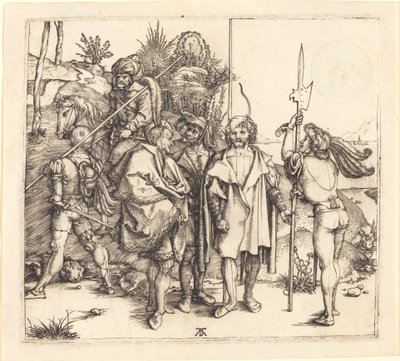 Fem soldater og en tyrker til hest af Albrecht Dürer