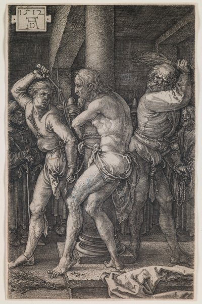 Flagelation, fra serien "The Engraved Passion" af Albrecht Dürer