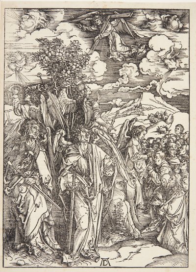 Fire engle holder vindene af Albrecht Dürer