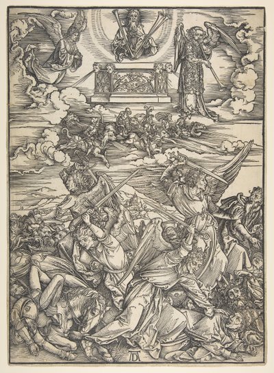 Four Avenging Angels, from the Apocalypse series.a.n.d. dani af Albrecht Dürer