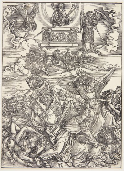 Fire hævnende engle fra Eufrat af Albrecht Dürer