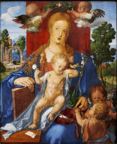 Tysk: Die Madonna mit dem Zeisig The Madonna with the Siskin af Albrecht Dürer