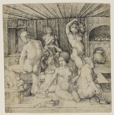Tysk: Frauenbad Kvindebadet af Albrecht Dürer
