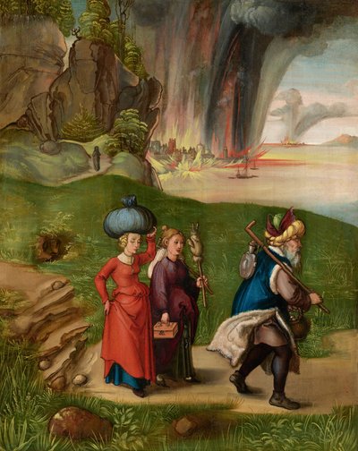 Tysk: Lot und seine Töchter Lot og hans døtre af Albrecht Dürer
