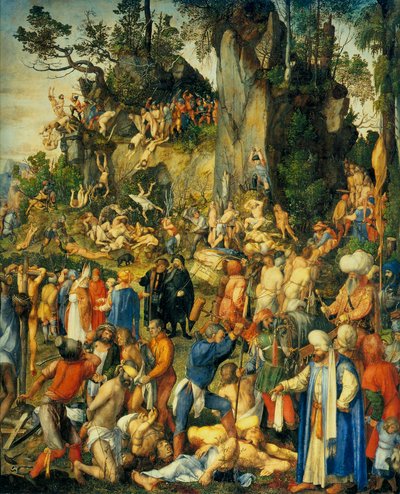 Tysk: Marter der zehntausend Christen Martyrdom af de ti tusinde af Albrecht Dürer
