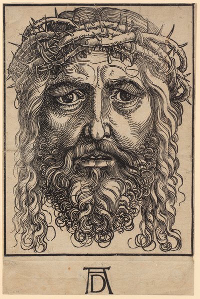 Stort Kristushoved med tornekrone af Albrecht Dürer