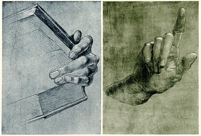 Hånd med bog af Albrecht Dürer