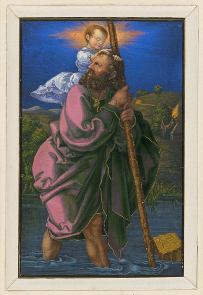 Sankt Christoffer vendt mod venstre af Albrecht Dürer