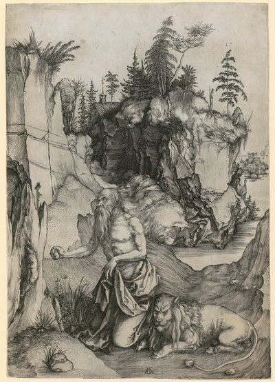 Den hellige Hieronymus i ørkenen af Albrecht Dürer