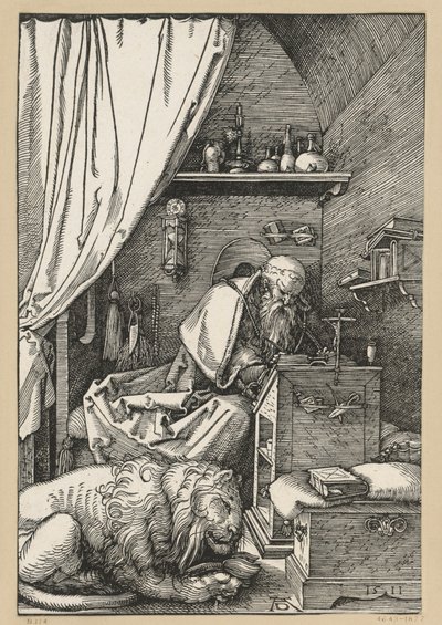 Den hellige Hieronymus i sin celle af Albrecht Dürer