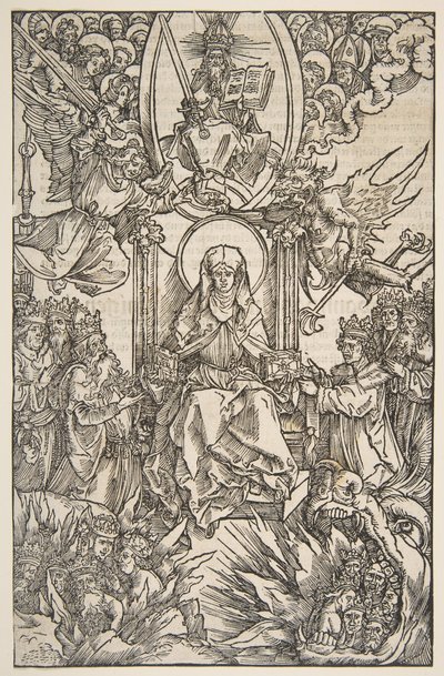 Illustration fra Revelations Sancte Birgitte, Koberger Nürnberg 1502 Tysk Text.n.d. af Albrecht Dürer